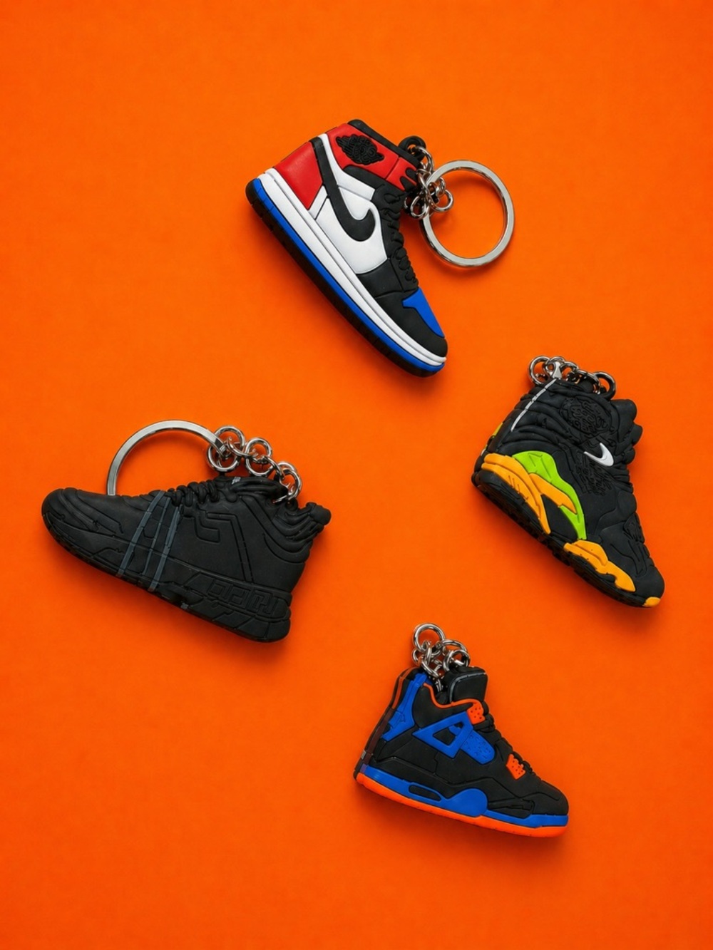 Sneaker Keychains with Logo - 17 Piece Bundle - Individually wrapped